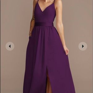 David’s bridal plum colored dress. Size 0. Has pockets.